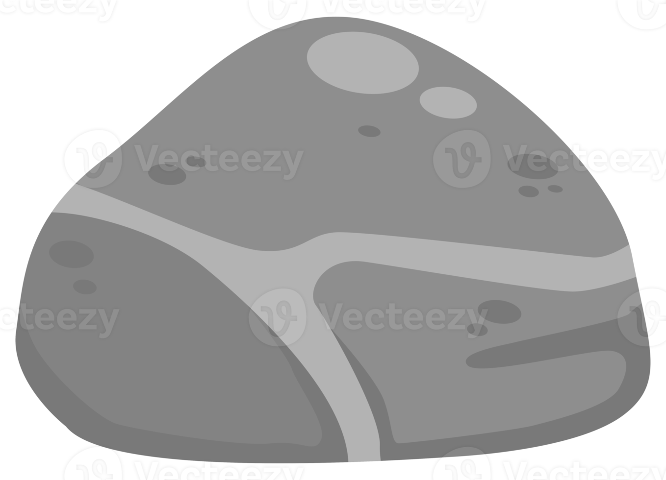 Illustration of a stone with a cartoon style. png