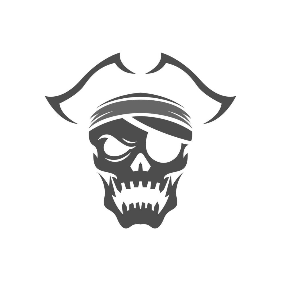 Ilustración de diseño de icono de logotipo pirata vector