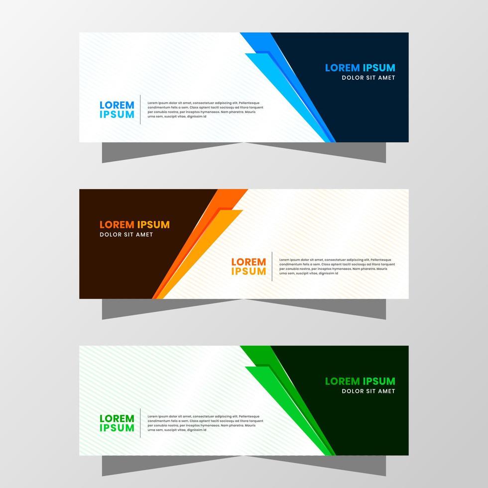 Vector Graphic of Abstract Banner Design. with modern Blue, Orange and Green color scheme. Suitable for banner sale, presentation, promotion, flyer, poster and brochure.