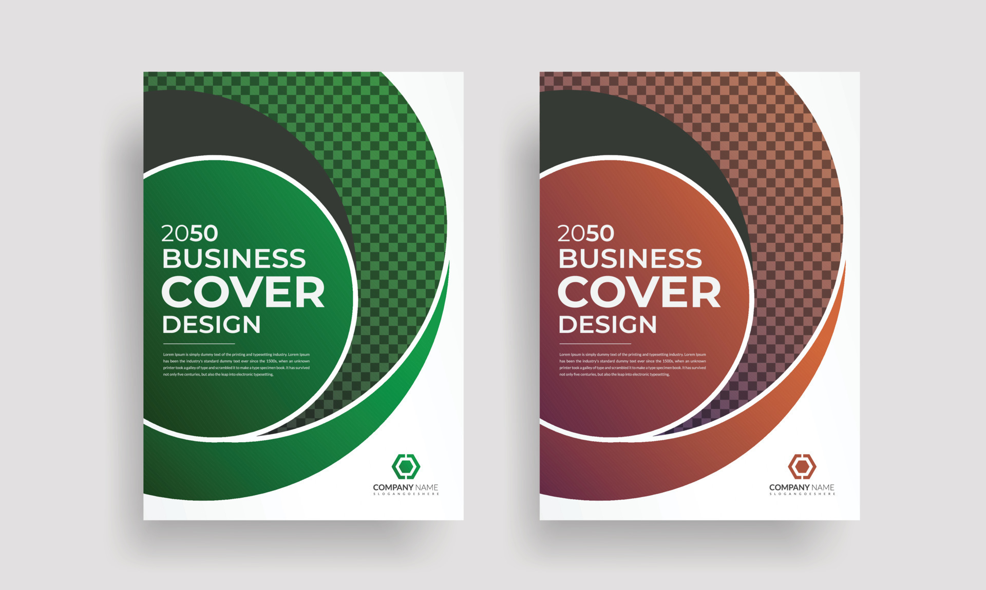 Creative shape corporate business brochure cover design template or colorful business megazine
