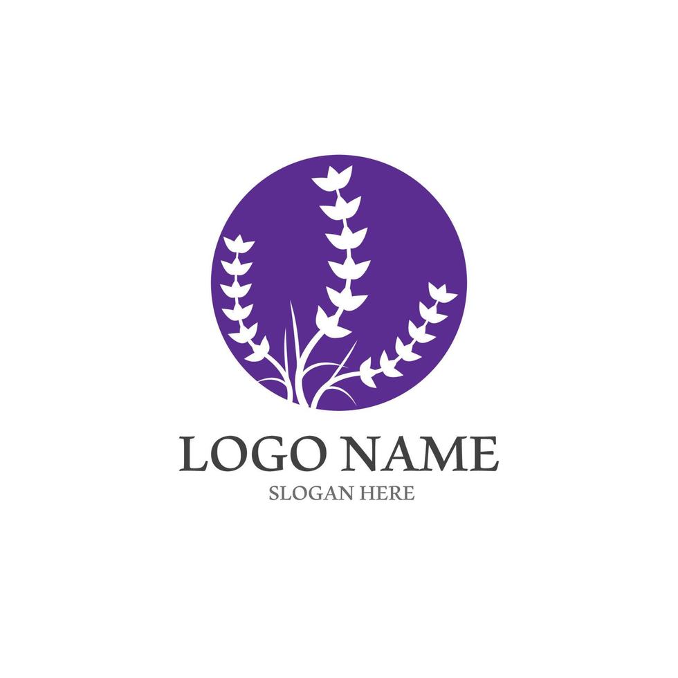 Fresh Lavender flower logo vector