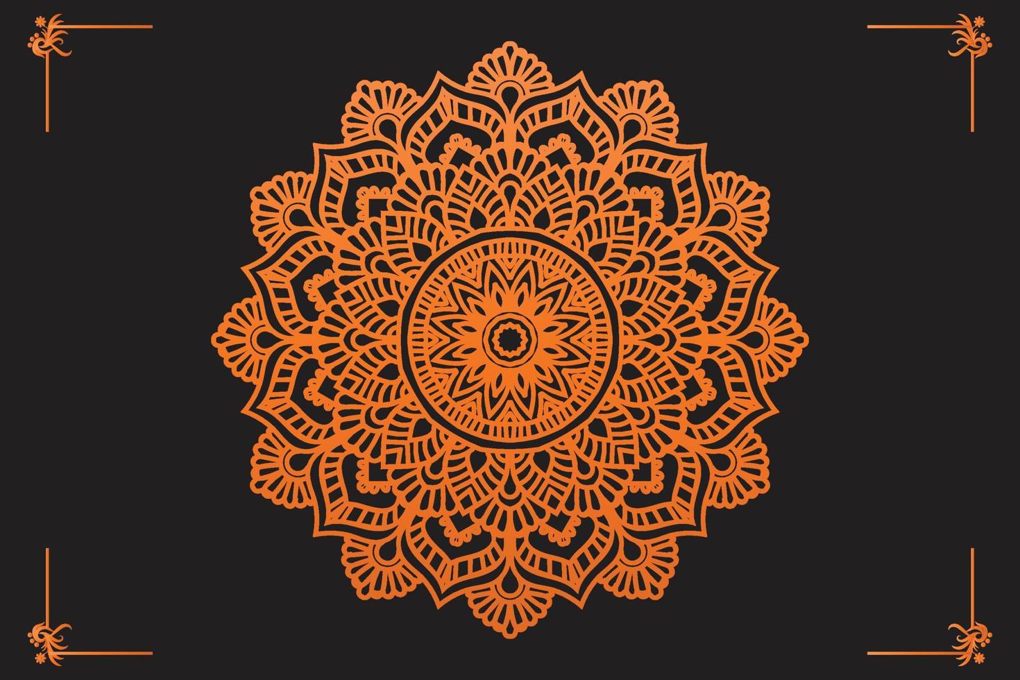 Mandala design, luxury gold background colourful mandala design Vector