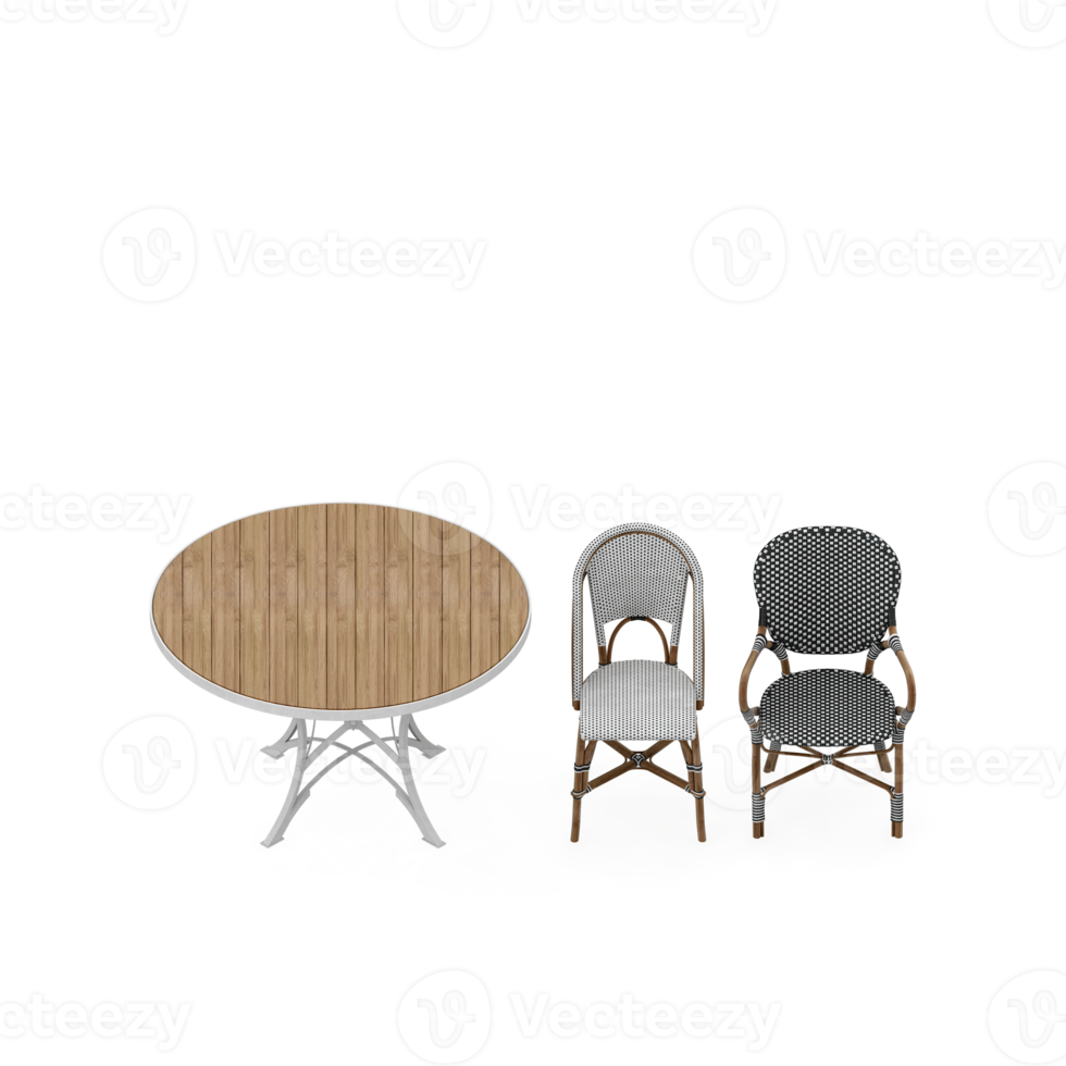 Isometric Table set Perspective 3D render png