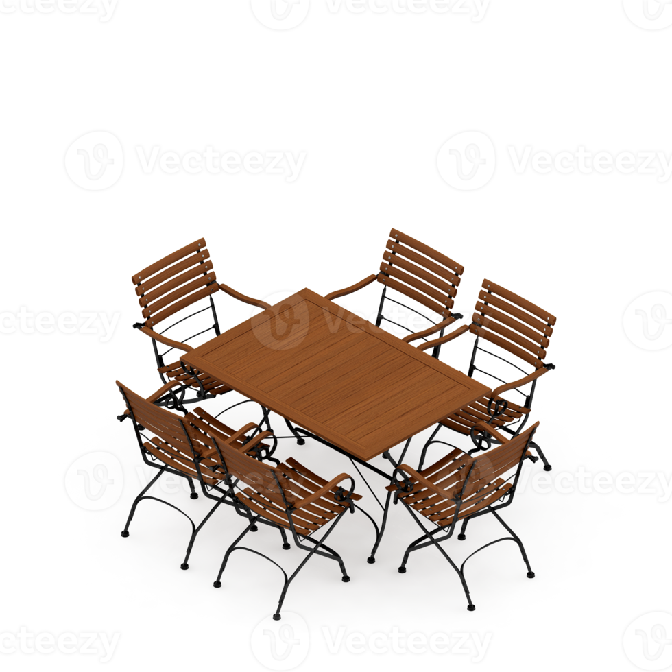 isometrisk tabell uppsättning perspektiv 3d framställa png