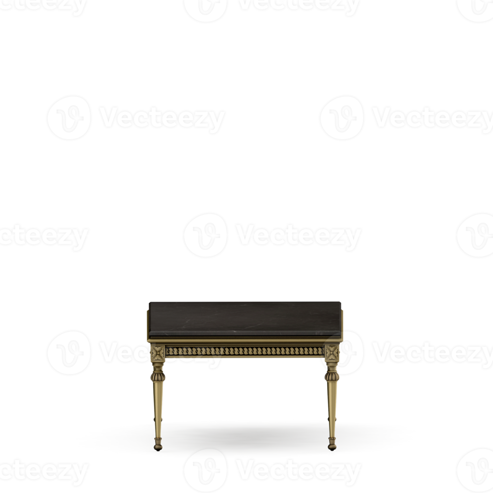 Isometric Table set front 3D render png
