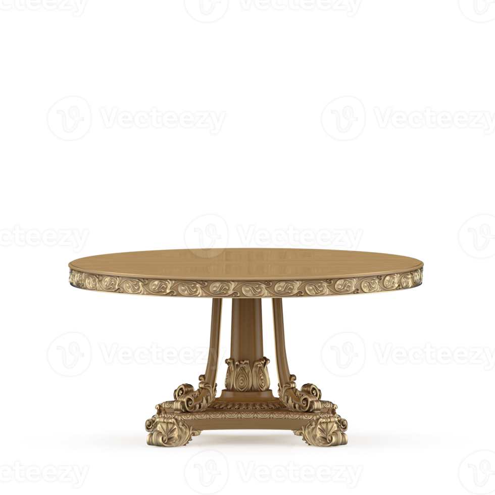 Isometric Table set front 3D render png