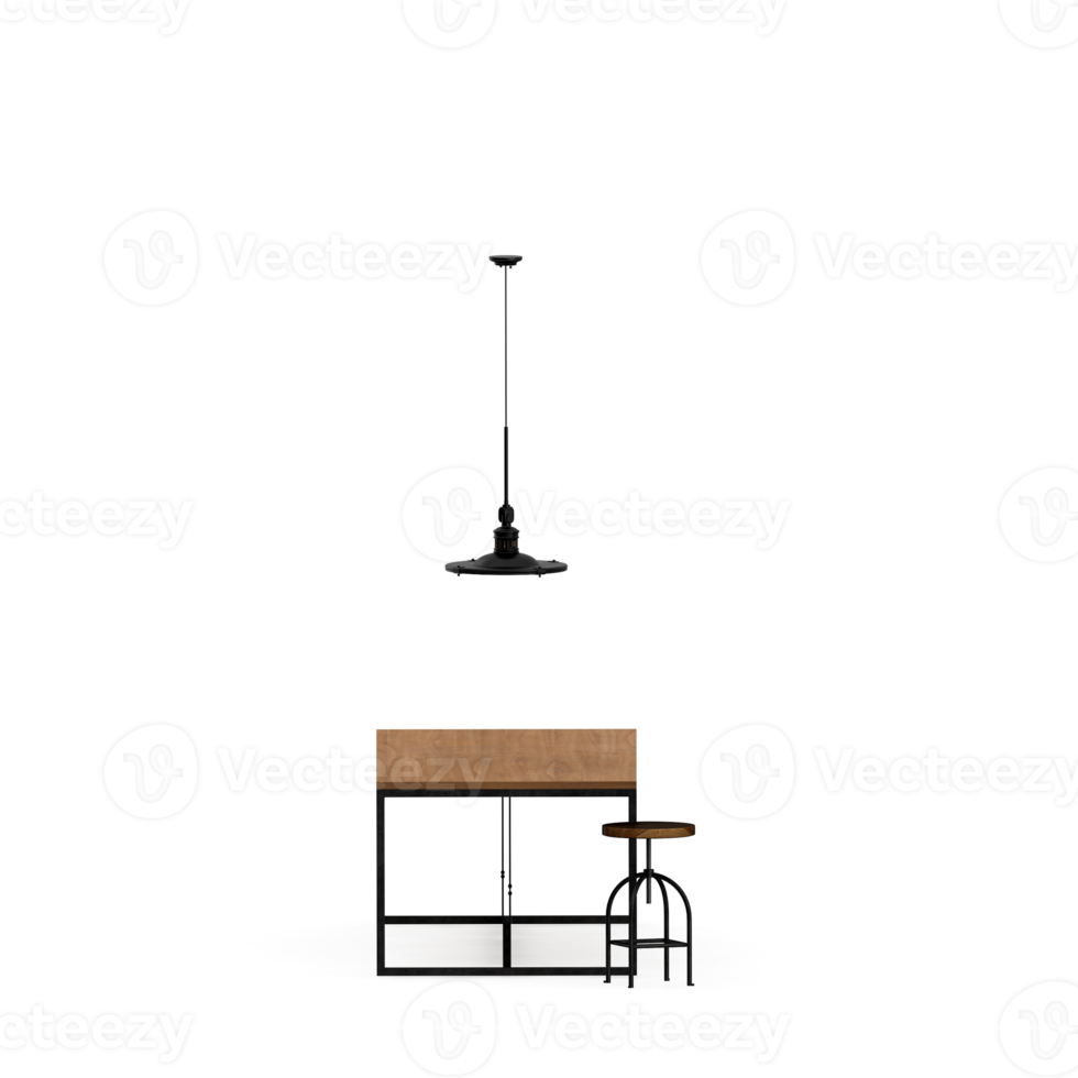 isometrische tafel reeks voorkant 3d geven png