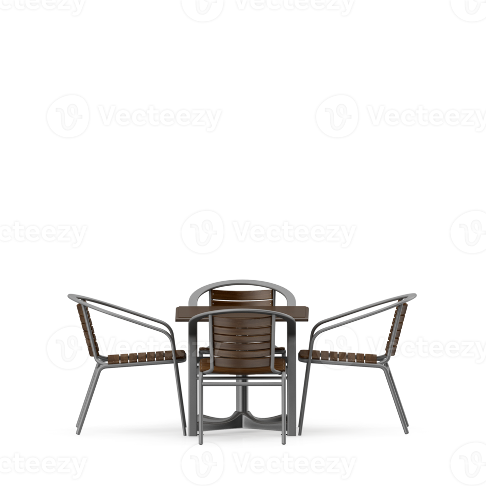 table isométrique set rendu 3d avant png