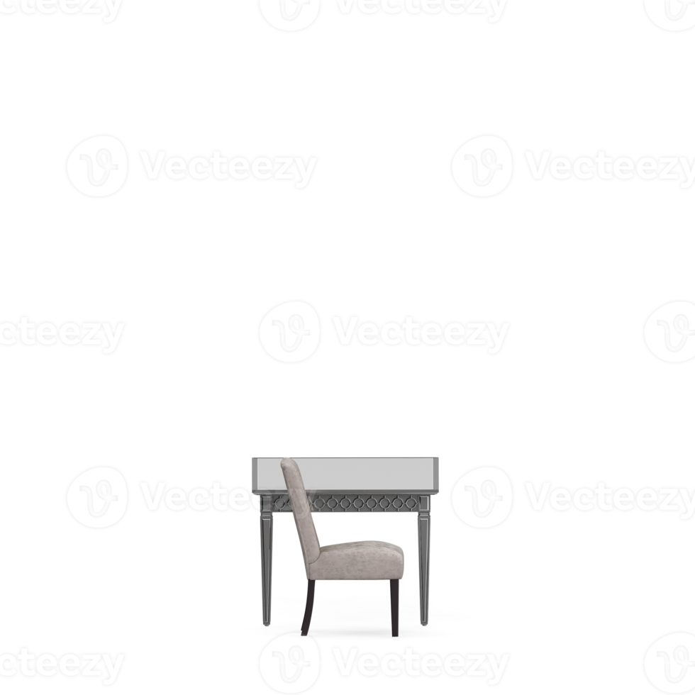 Isometric Table set front 3D render png