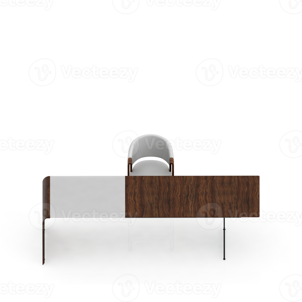 Isometric Table set front 3D render png