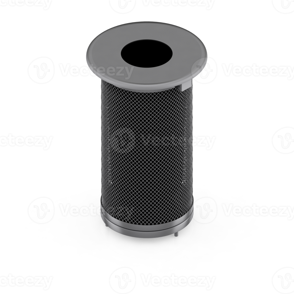 Isometric Trash Cans 3D Render png