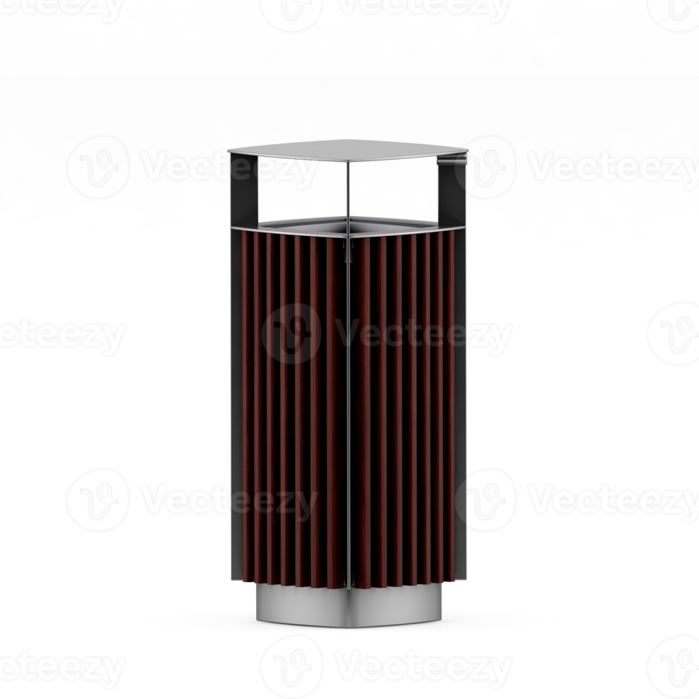 poubelles isométriques rendu 3d png