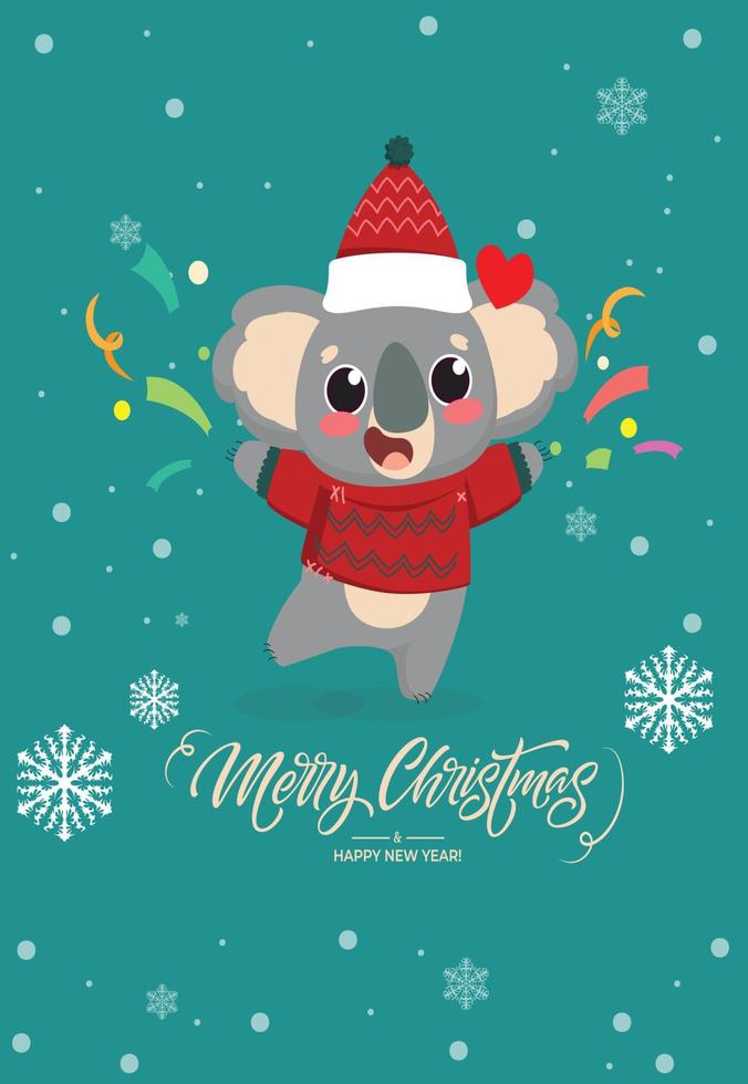 Merry Christmas party background poster vector