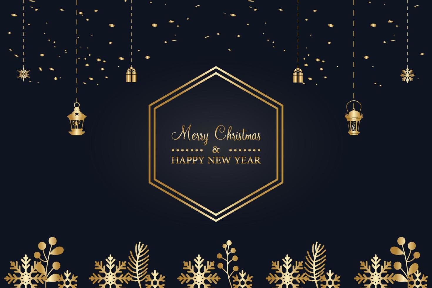 Merry Christmas and Happy New Year luxury design. Abstract art wallpaper, headers, posters, cards, website, Vector Illustration.