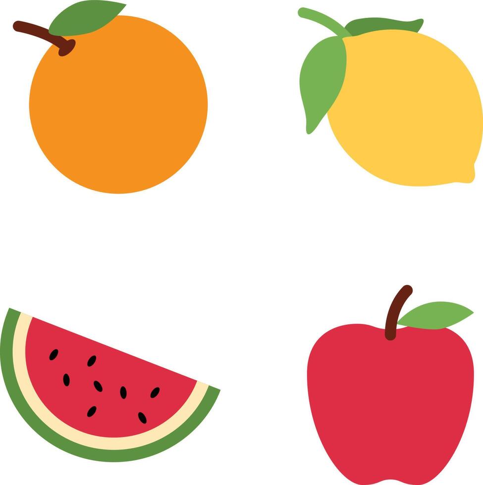 fruits set design vector