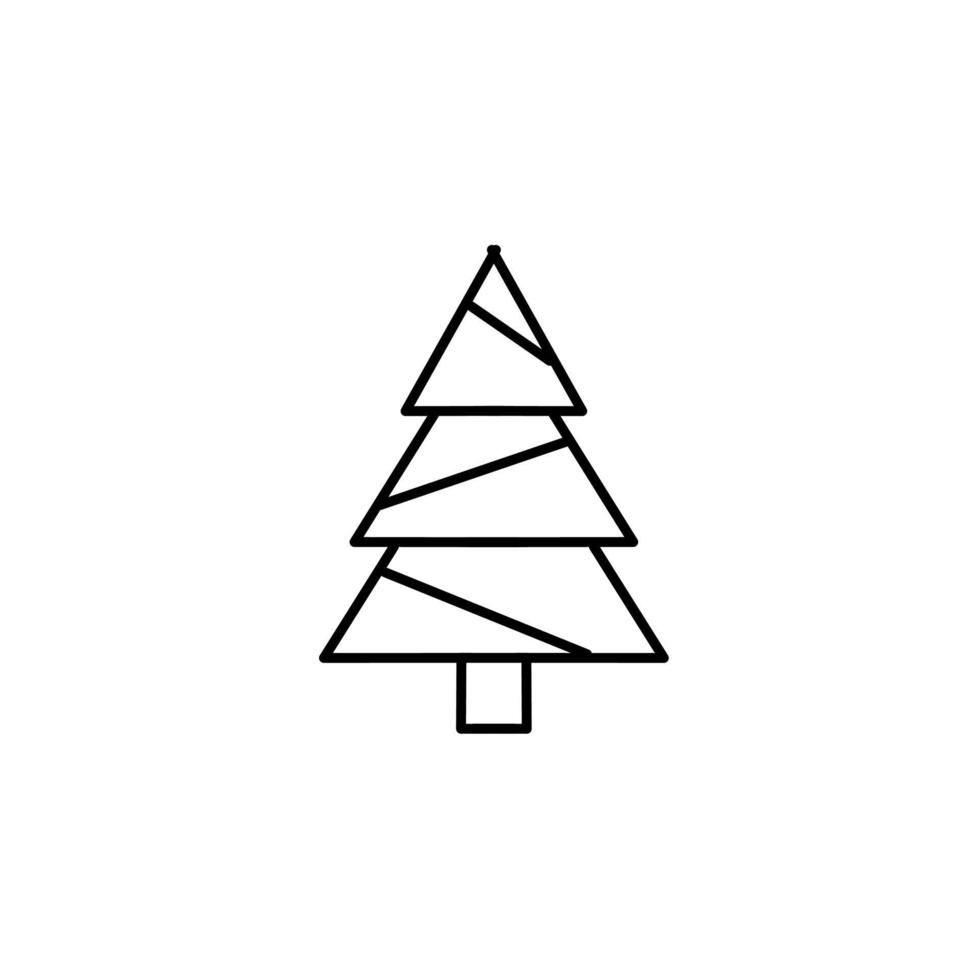 Christmas tree icon, vector illustration on white background