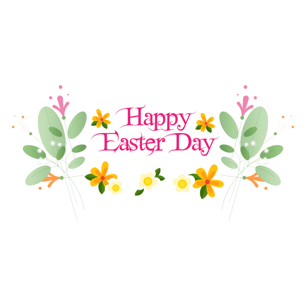 Easter Day in Flat Lay Styling Promotion and Template for Easter Day png