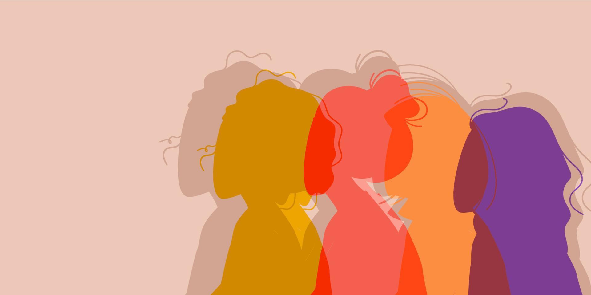 Women's  Silhouette of different vector