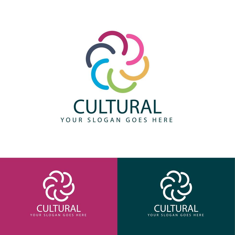 culture logo design template vector