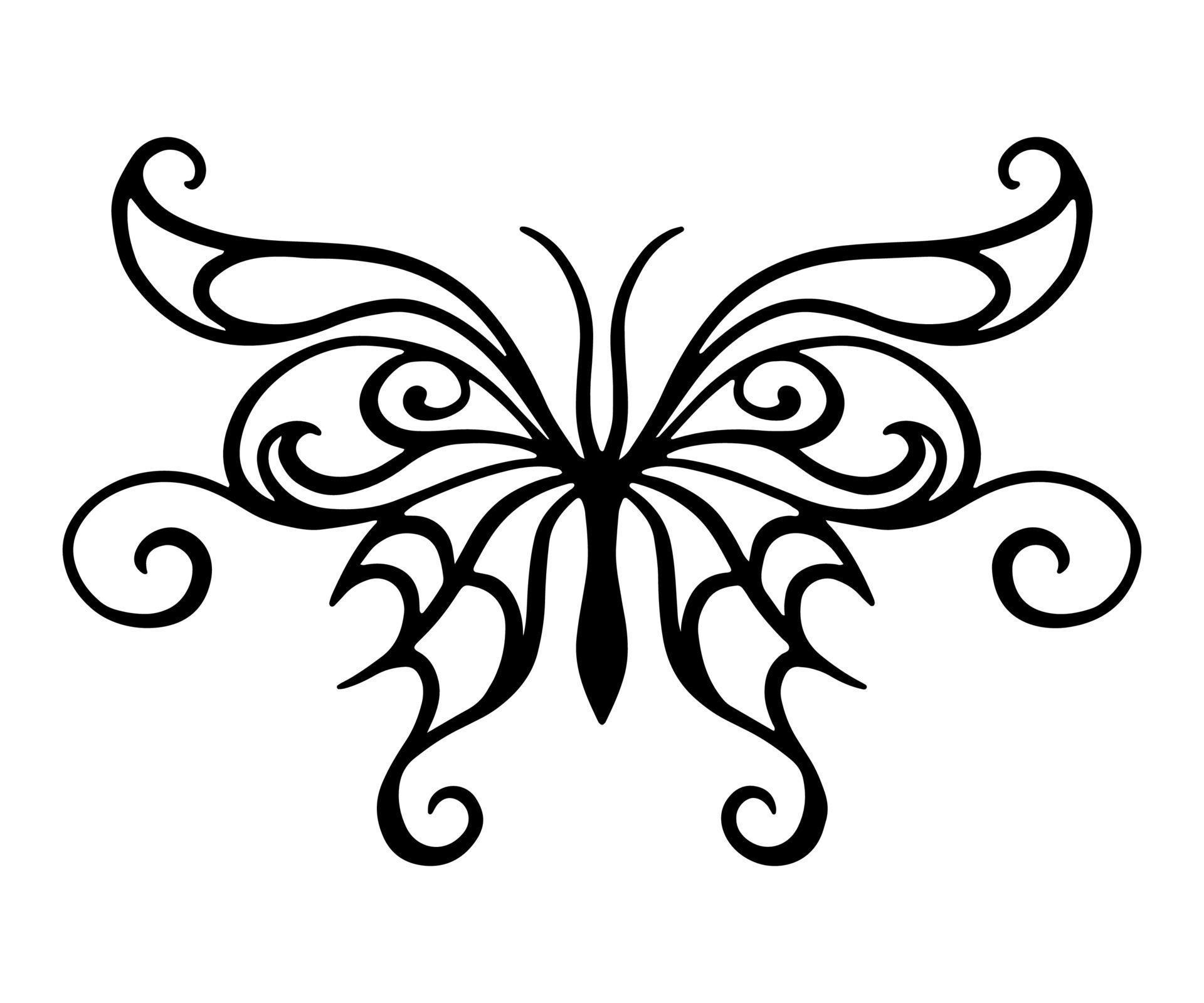 Celtic butterfly pattern. Oriental tattoo for the lower back. Girl's ...