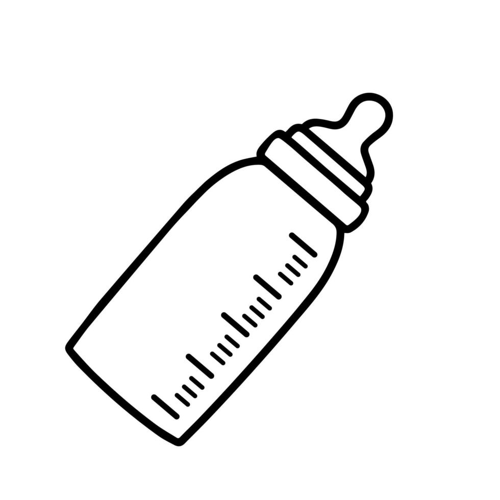 Milk bottle icon vector