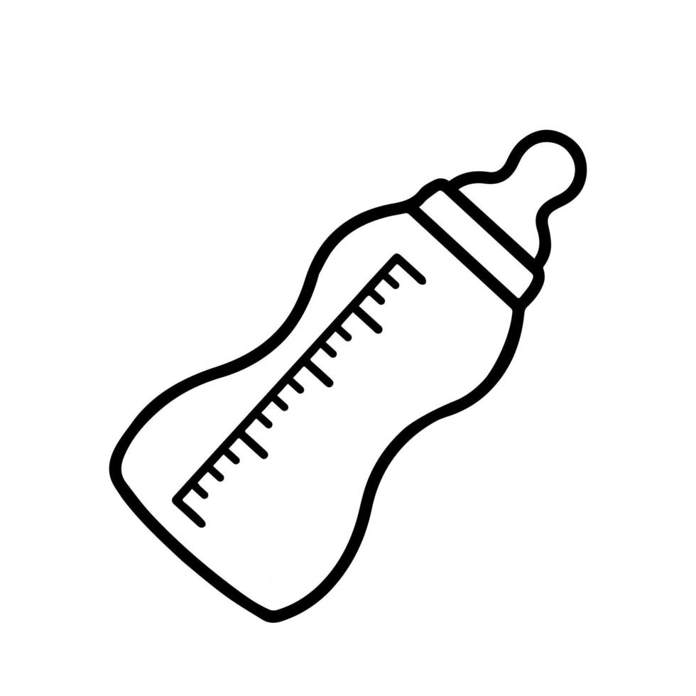 Milk bottle icon vector