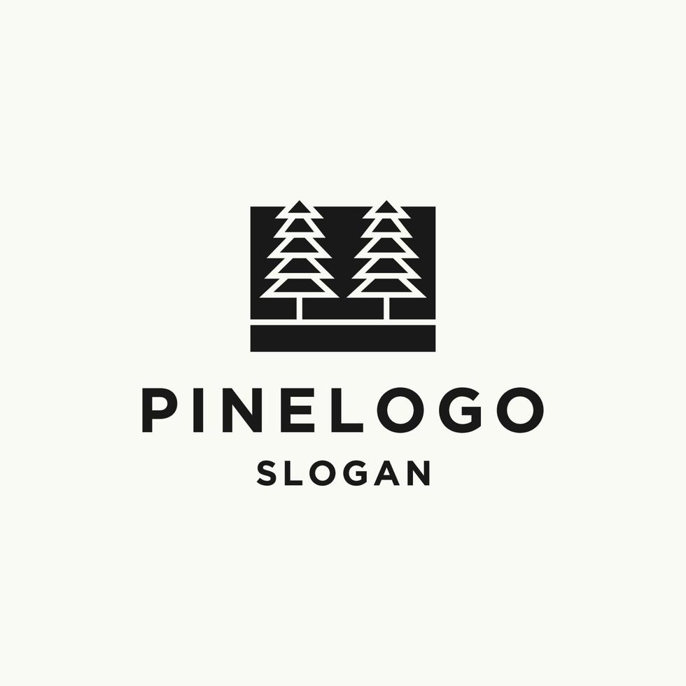 Pine logo icon design template vector