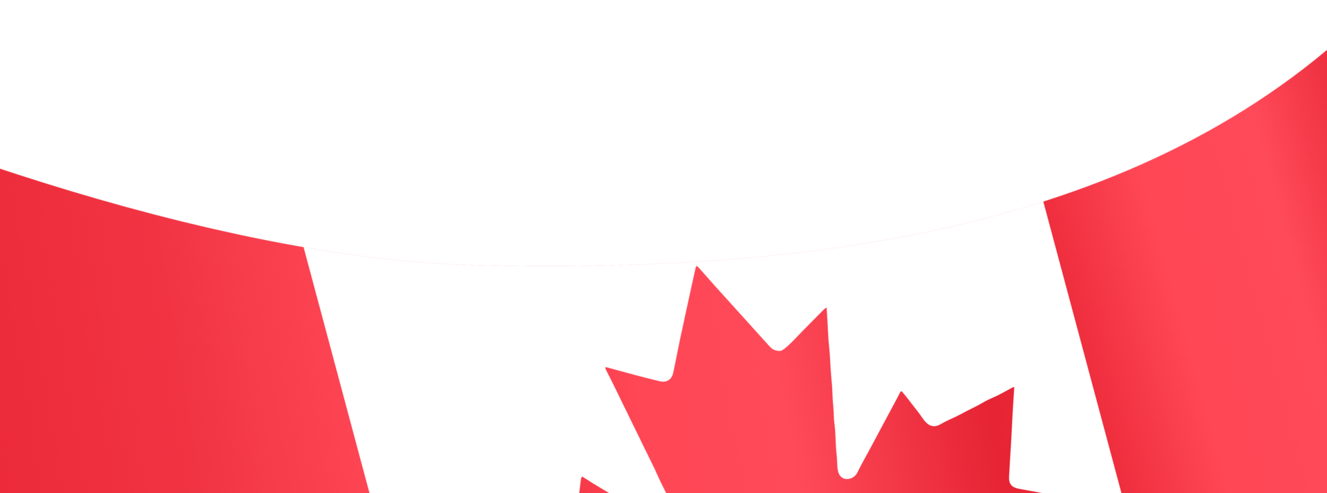 Canada flag wave isolated on png or transparent background