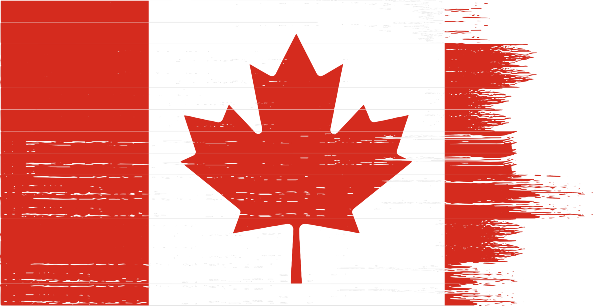 Canada drapeau avec brosse peindre texturé isolé sur png ou transparent Contexte