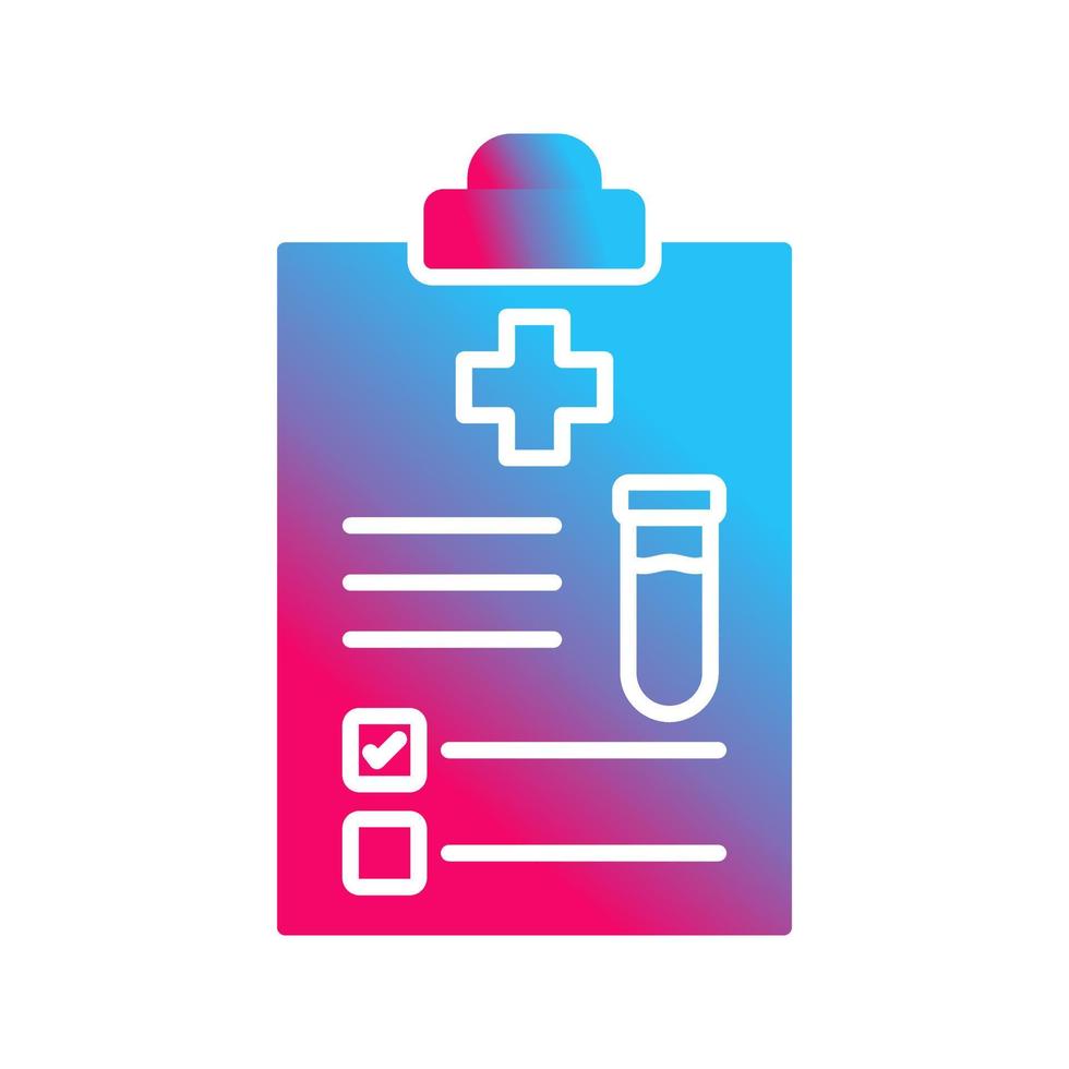 icono de vector de informe médico