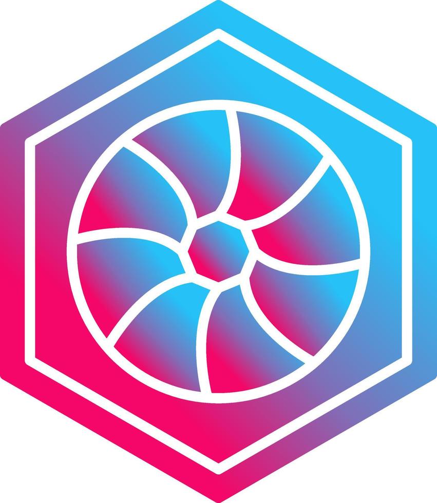 Unique Hexagonal Diaphram Vector Icon