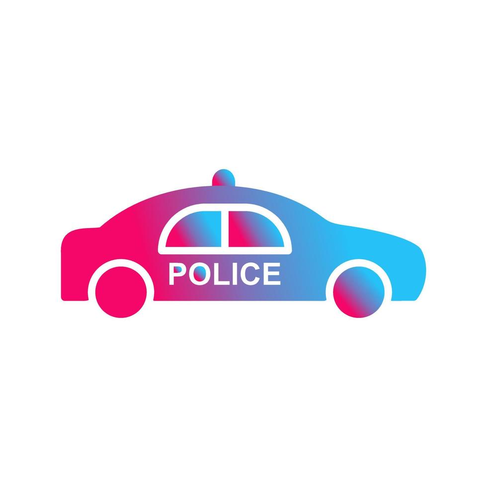 icono de vector de coche de policía