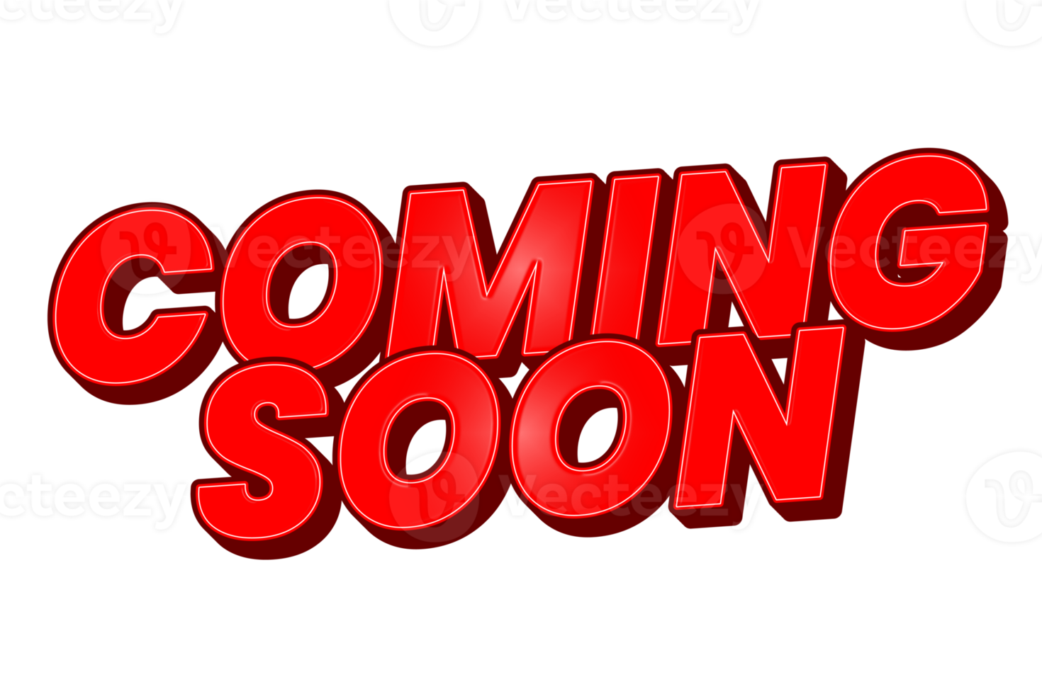 Coming soon 3d label promotion banner png