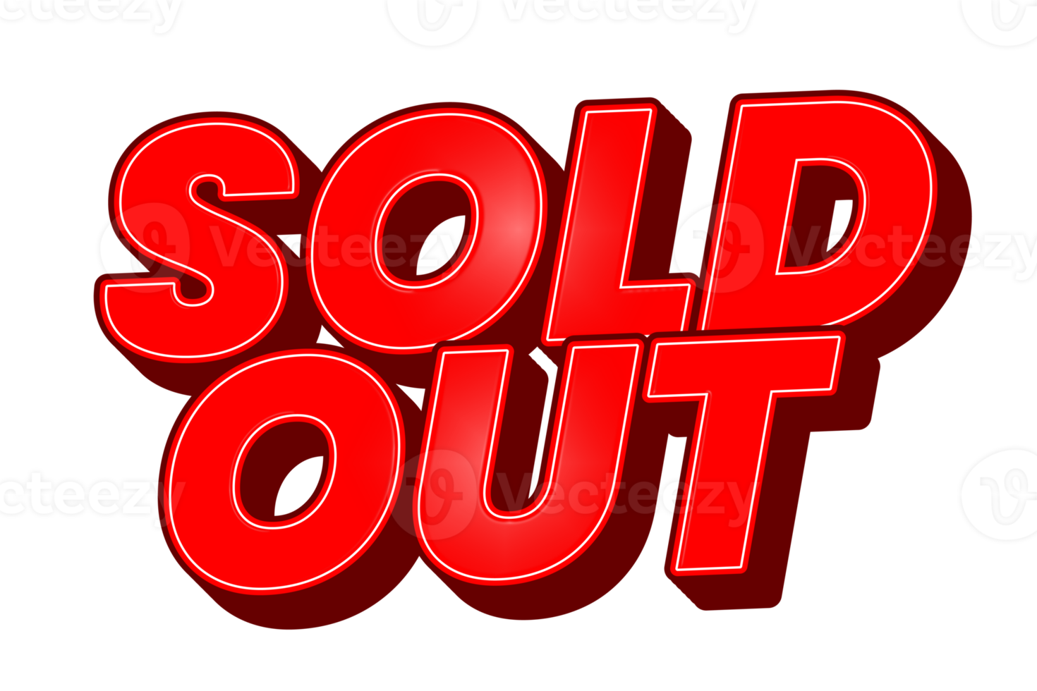 Sold out 3d label promotion banner png