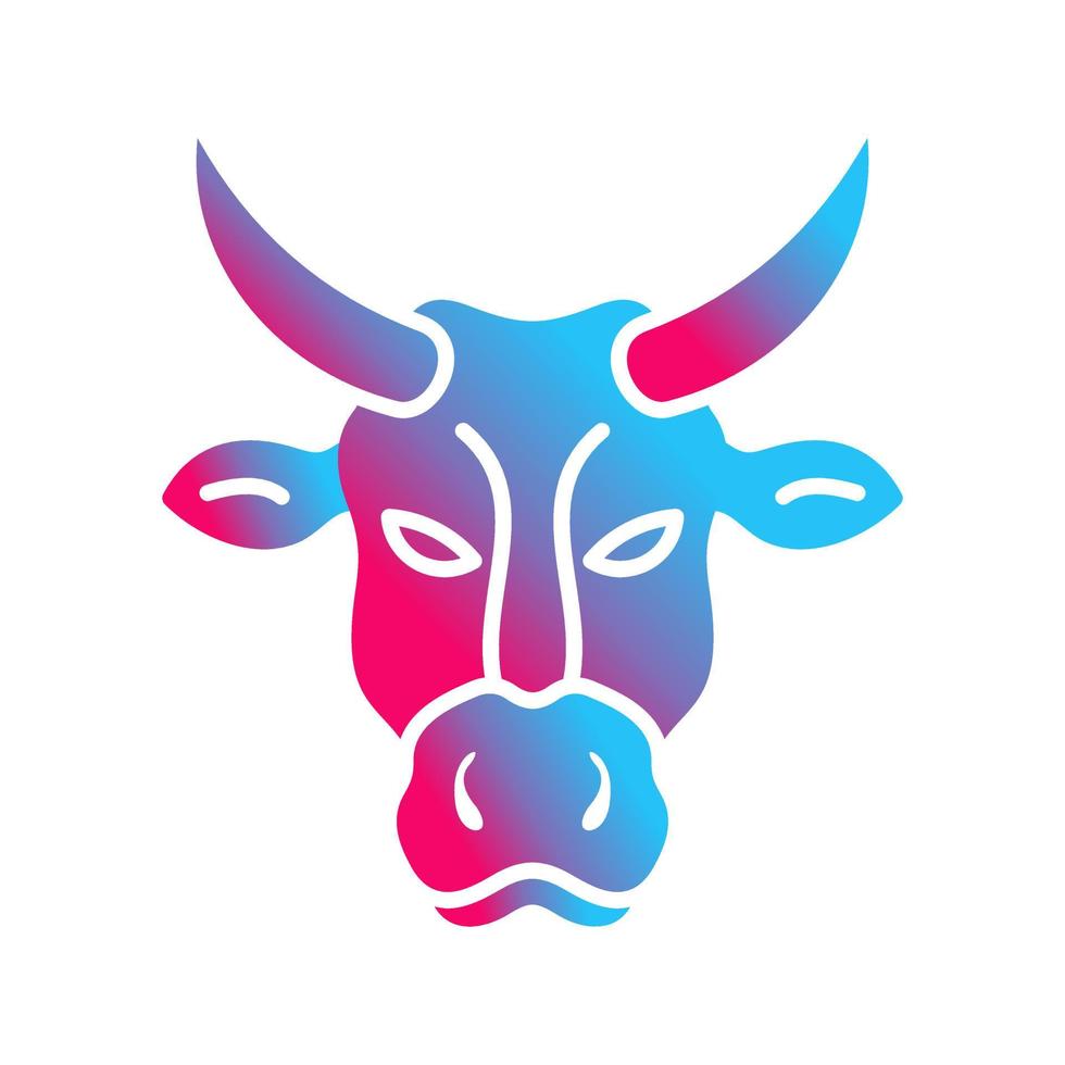 icono de vector de vaca