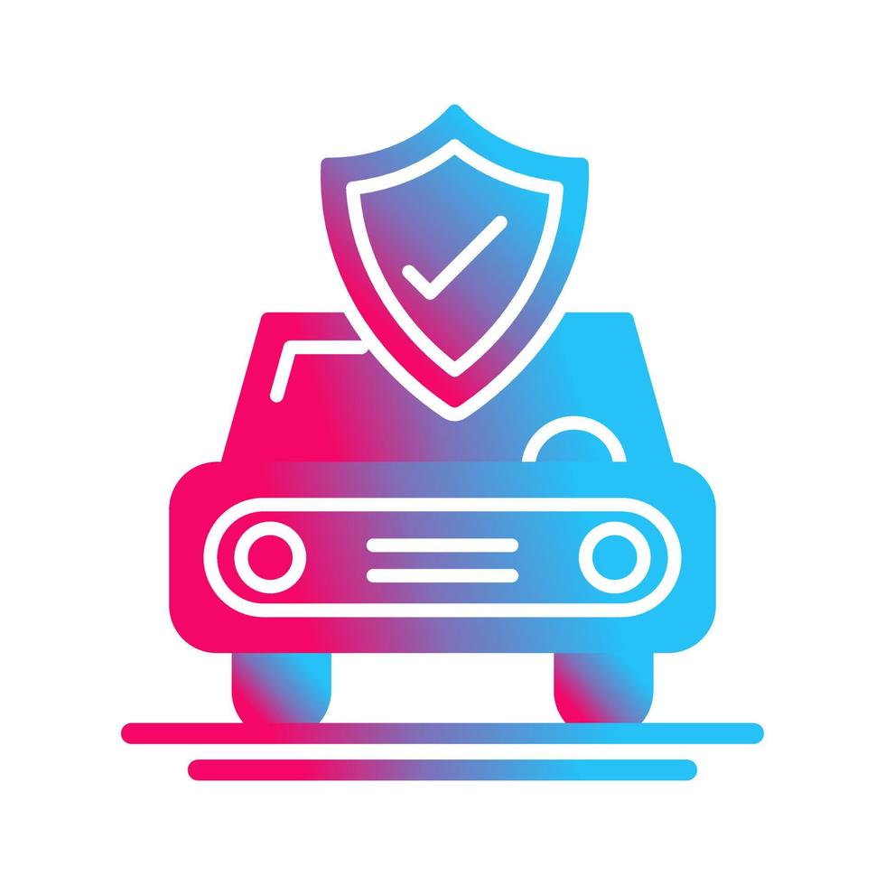 icono de vector de seguro de coche