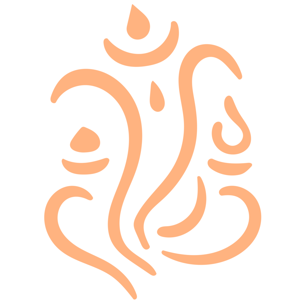 Hindu God Ganesha Sketch Line Drawing png