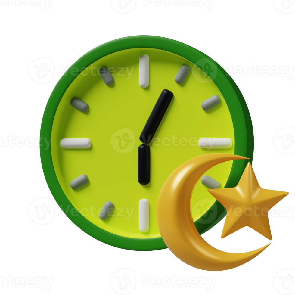 Iftar time 3d icon illustration png