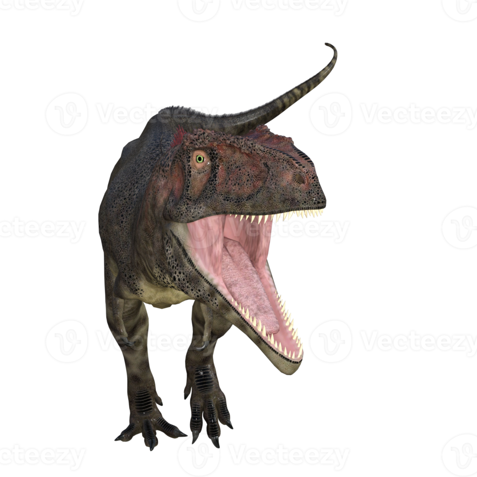 mapusauro dinosauro isolato 3d rendere png