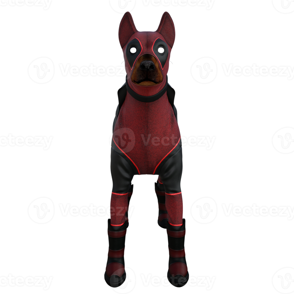 3d Cool dog isolated 3d render png