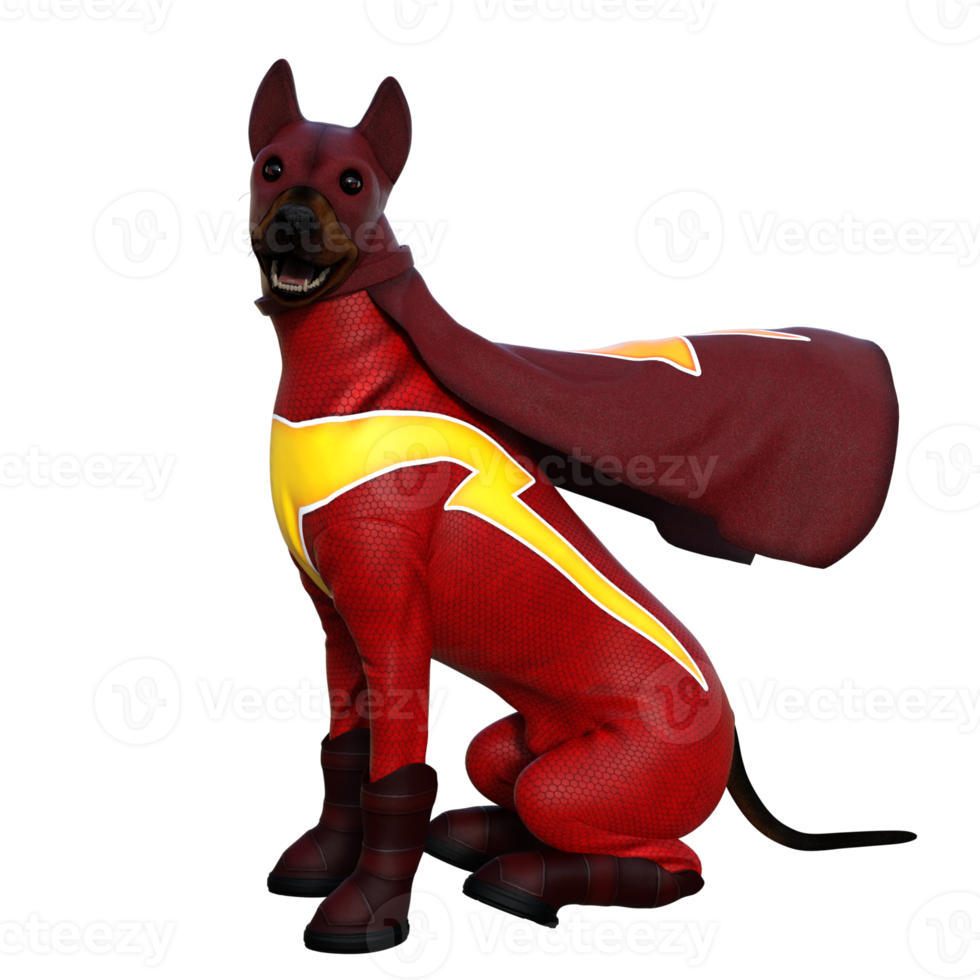 3d legal cachorro isolado 3d render png