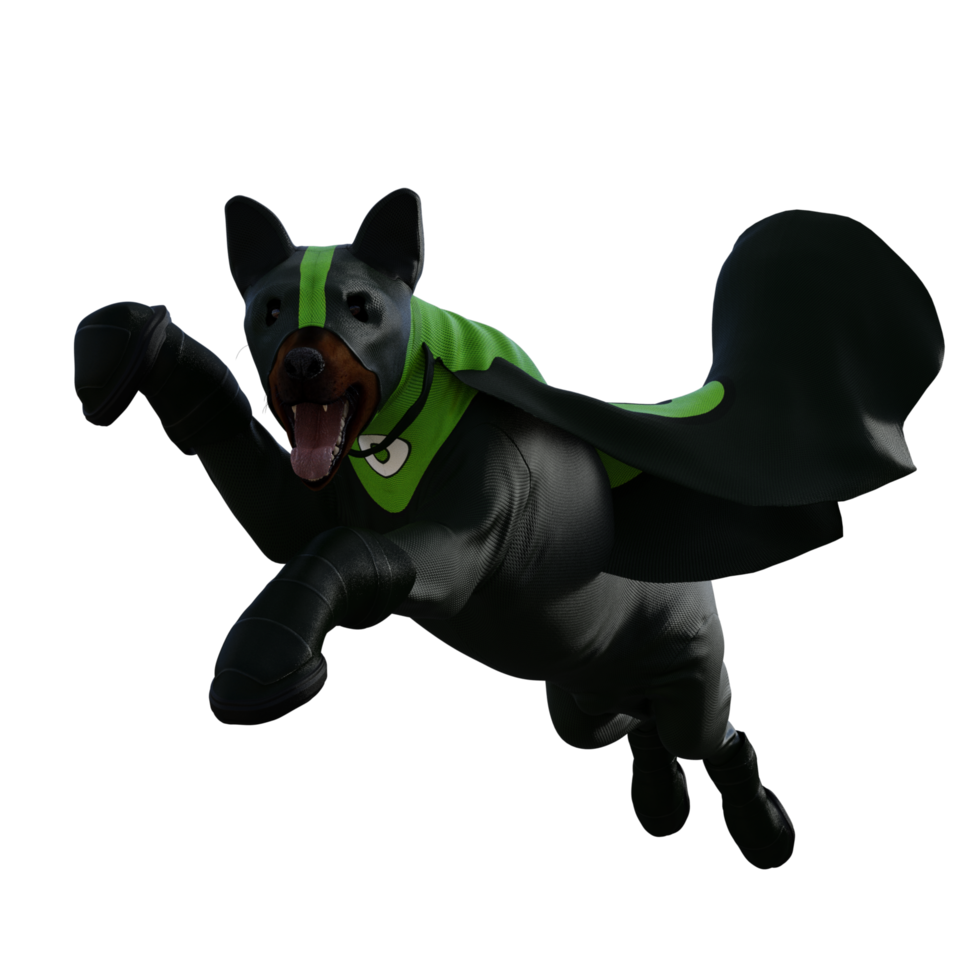 3d Cool dog isolated png