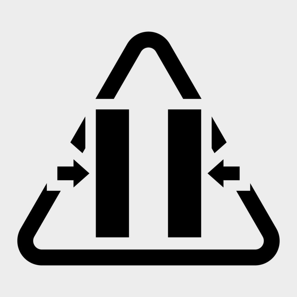 Crush Hazard Closing Mold Symbol Sign Isolate on White Background,Vector Illustration vector