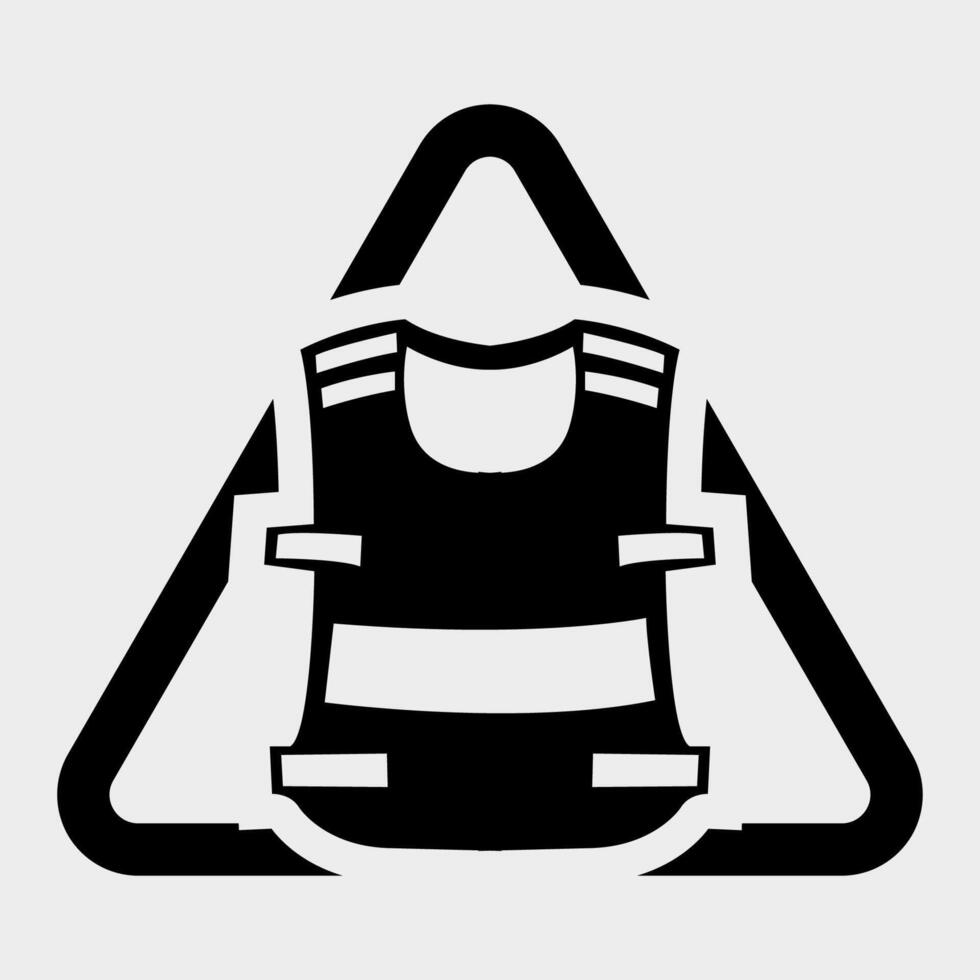 Symbol Wear Vest Isolate On White Background,Vector Illustration EPS.10 vector