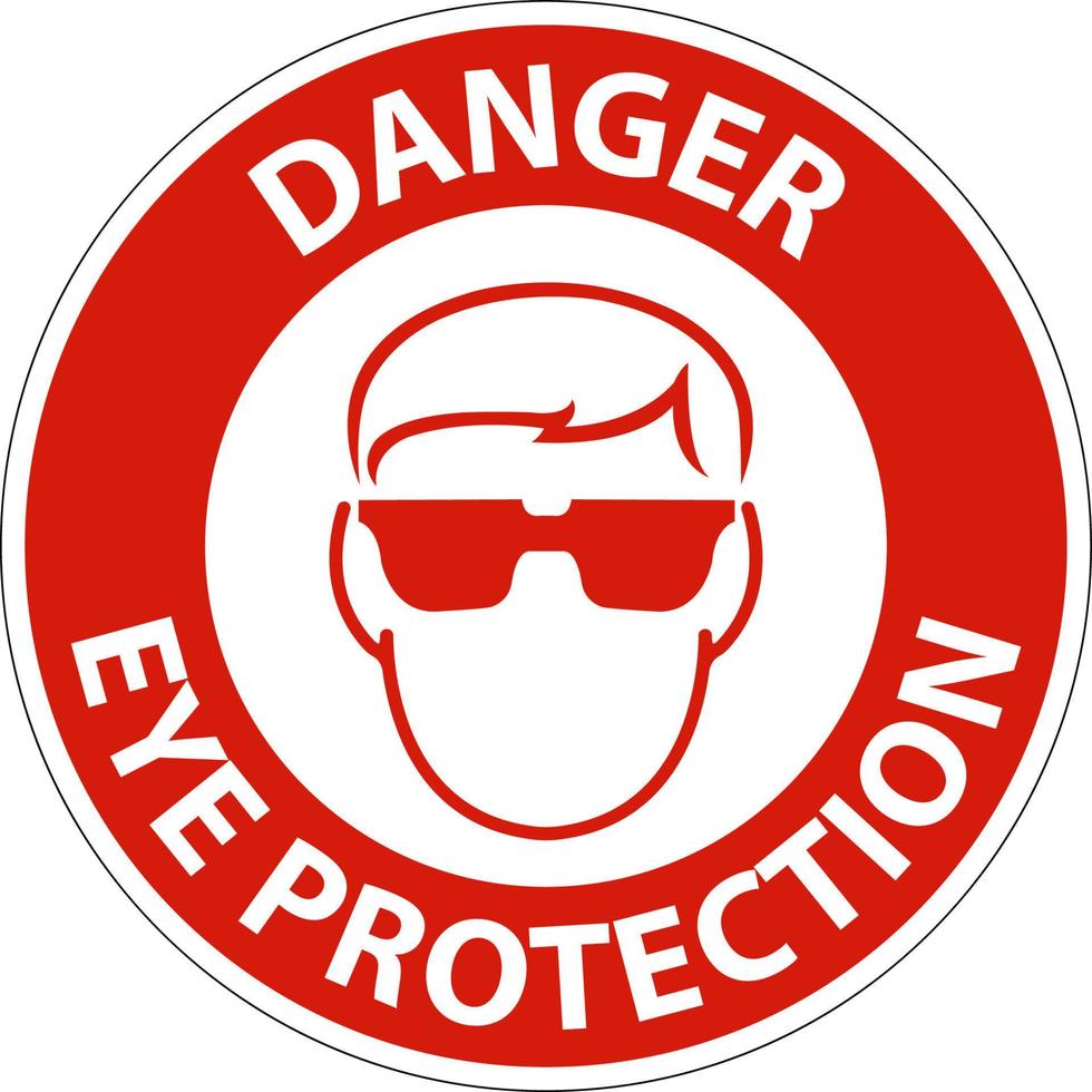 Danger Eye Protection Area Symbol Sign On White Background vector