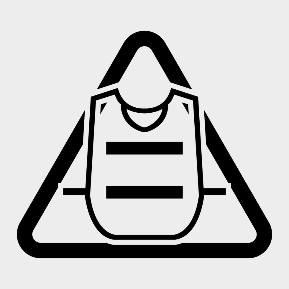 Symbol Wear Vest Isolate On White Background,Vector Illustration EPS.10 vector