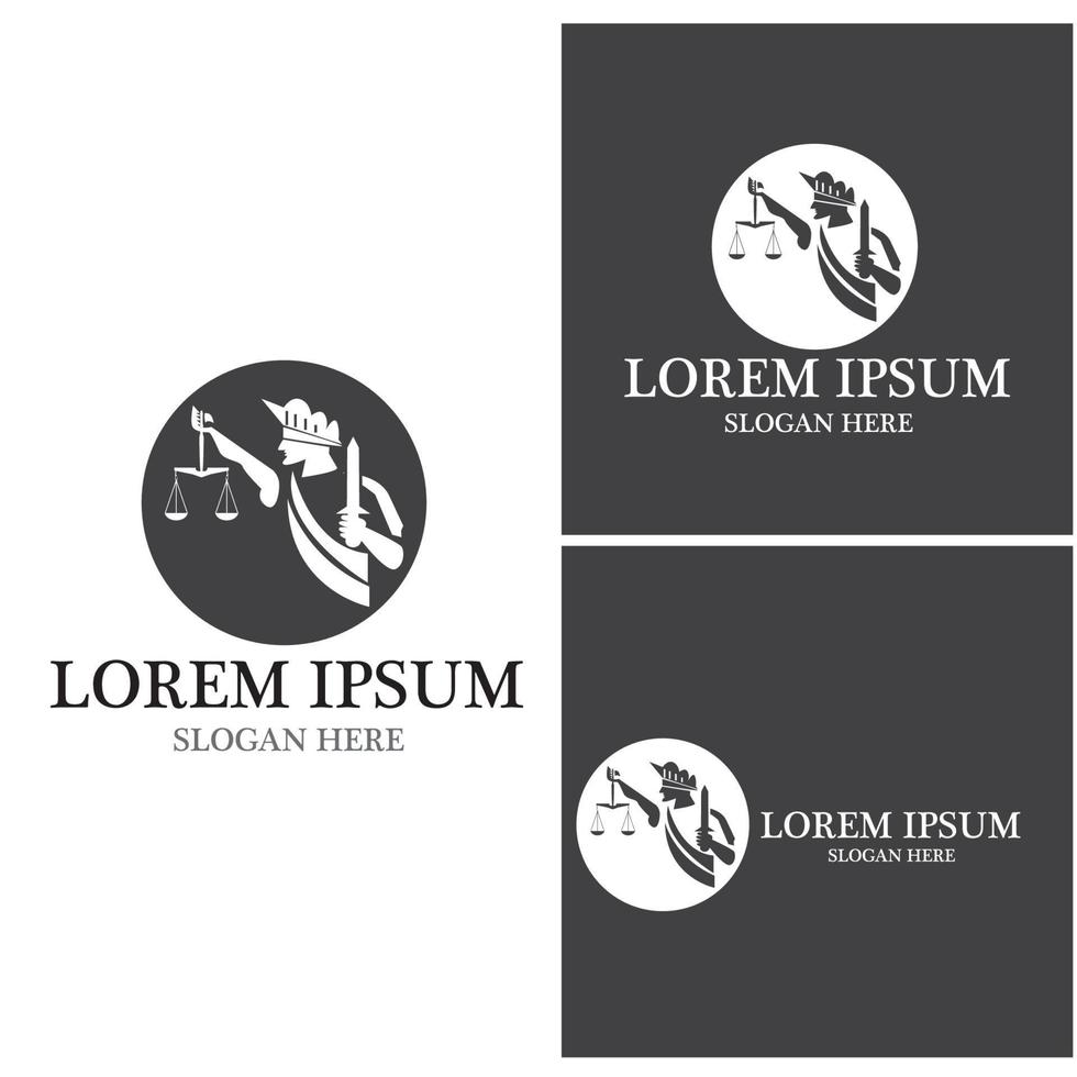 Law Justice Logo Template Vector Illustration