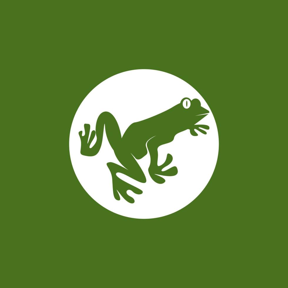 Green frog icon and symbol vector illustration