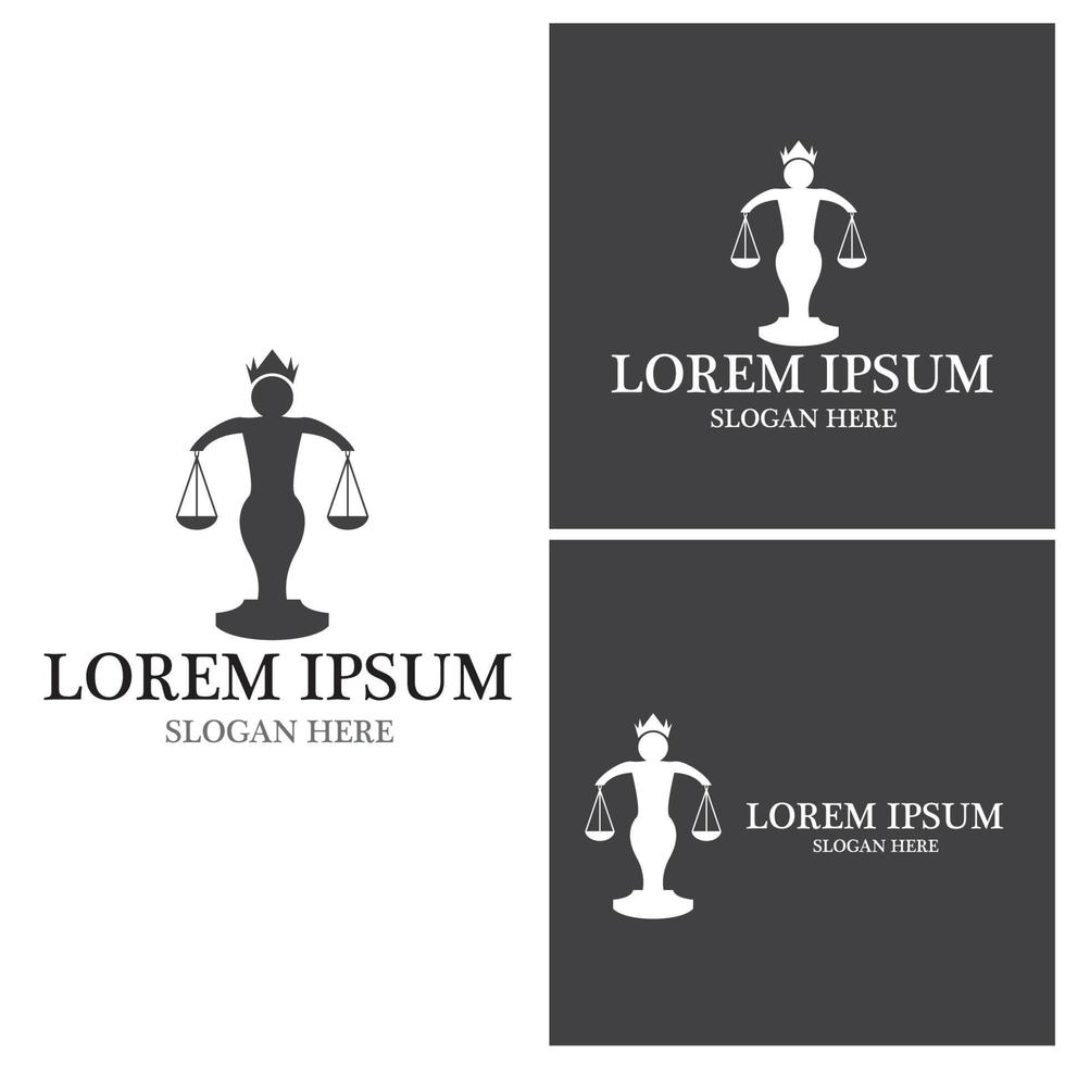 Law Justice Logo Template Vector Illustration