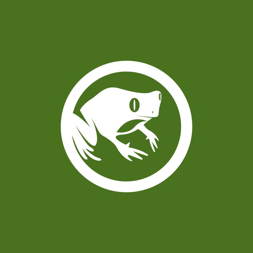 Green frog icon and symbol vector illustration